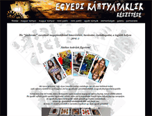 Tablet Screenshot of kartyavilag.hu